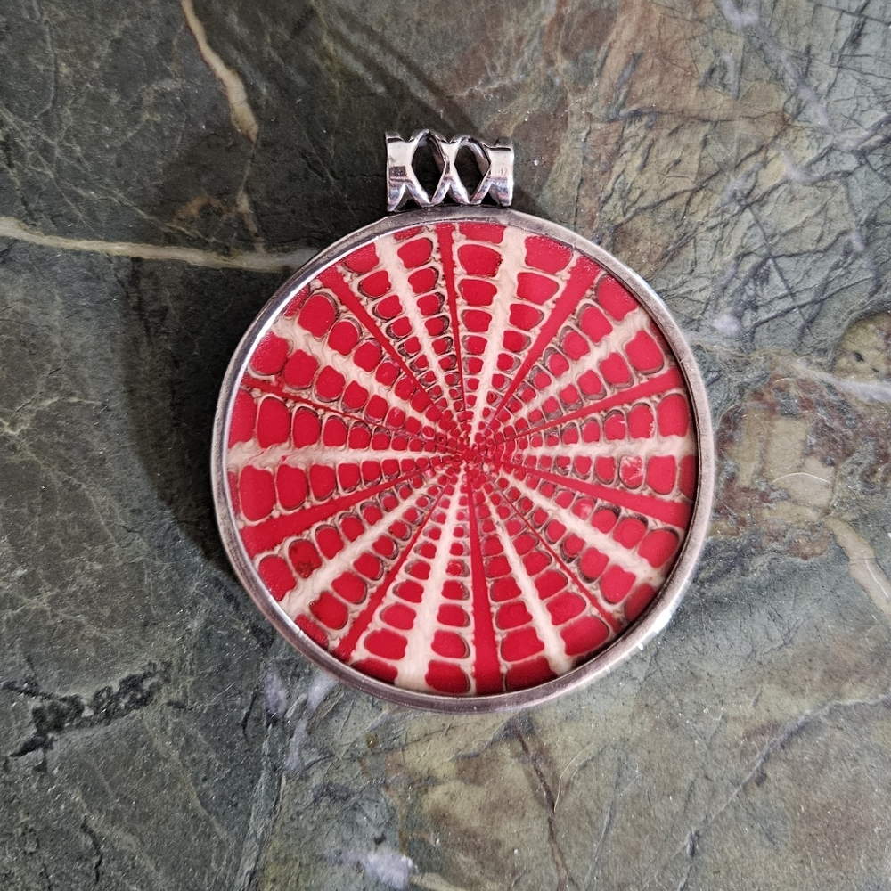 Silpada .925 Sterling Silver and Resin Natural Shell Pendant S1840